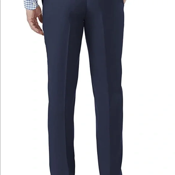 Haggar Men’s Standards Solid Gabardine Superflex Waist Flat Front Pants - Picture 3 of 8